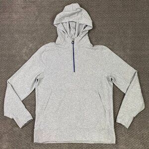 B Draddy Hoodie Men's Medium Gray Proctor 1/4 Zip Pullover Performance Golf